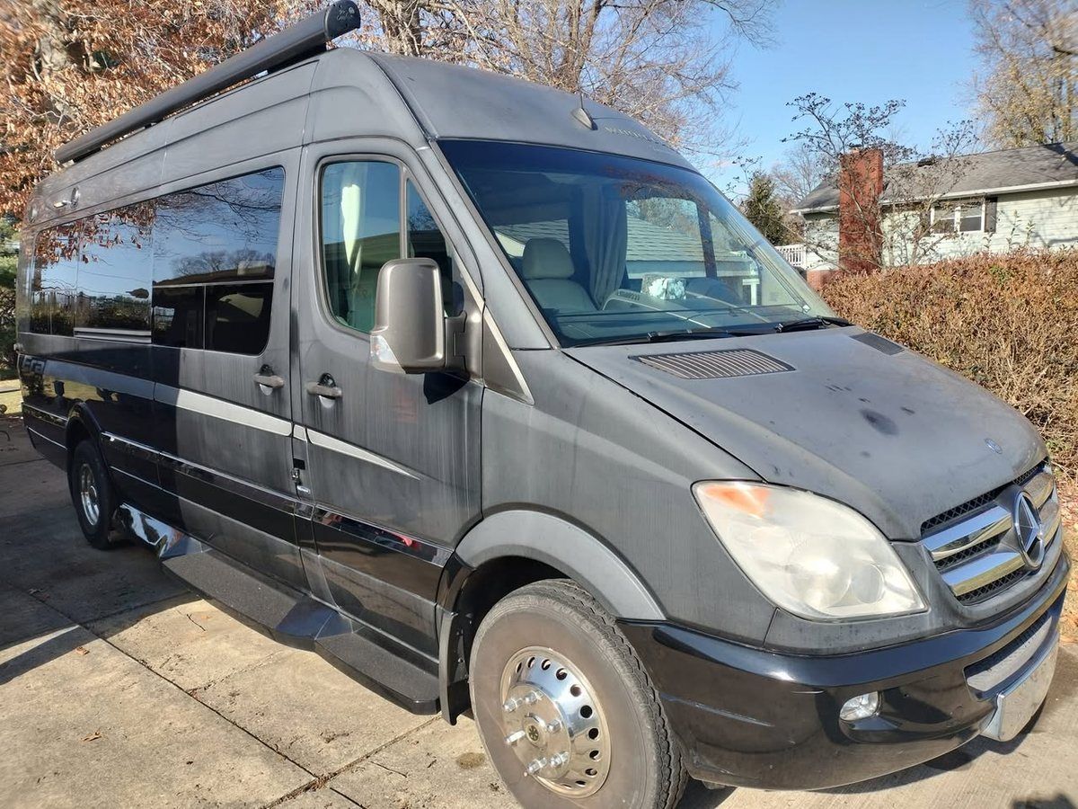 Before — Sprinter with water spots and haze